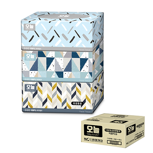[오늘] 천연펄프 미용티슈 2겹 180매 3입 2+2