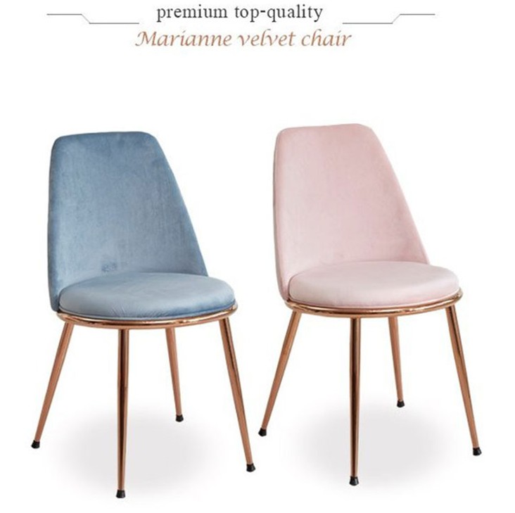 엘린까사 핑크골드 벨벳의자 마리안느체어