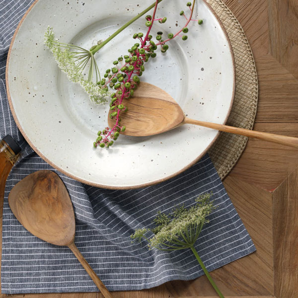 홈스토리 프리미엄 원목티크 삼각 샐러드 스푼