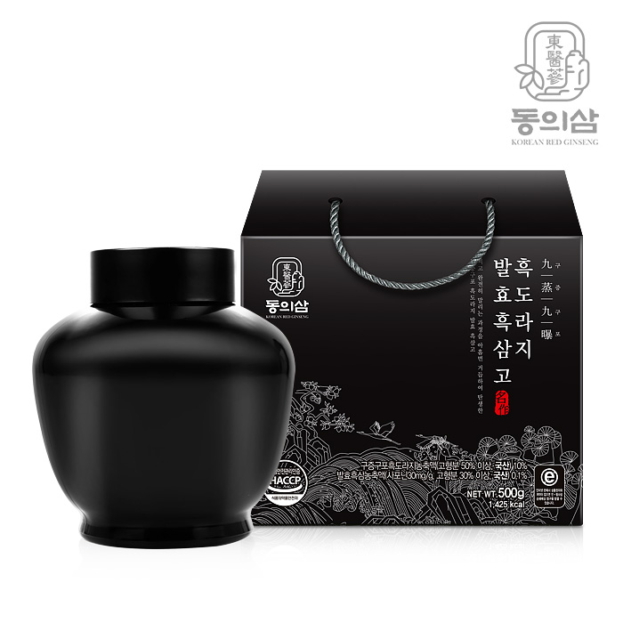 동의삼 구증구포 흑도라지 발효흑삼고 500g x 1단지[A0946]