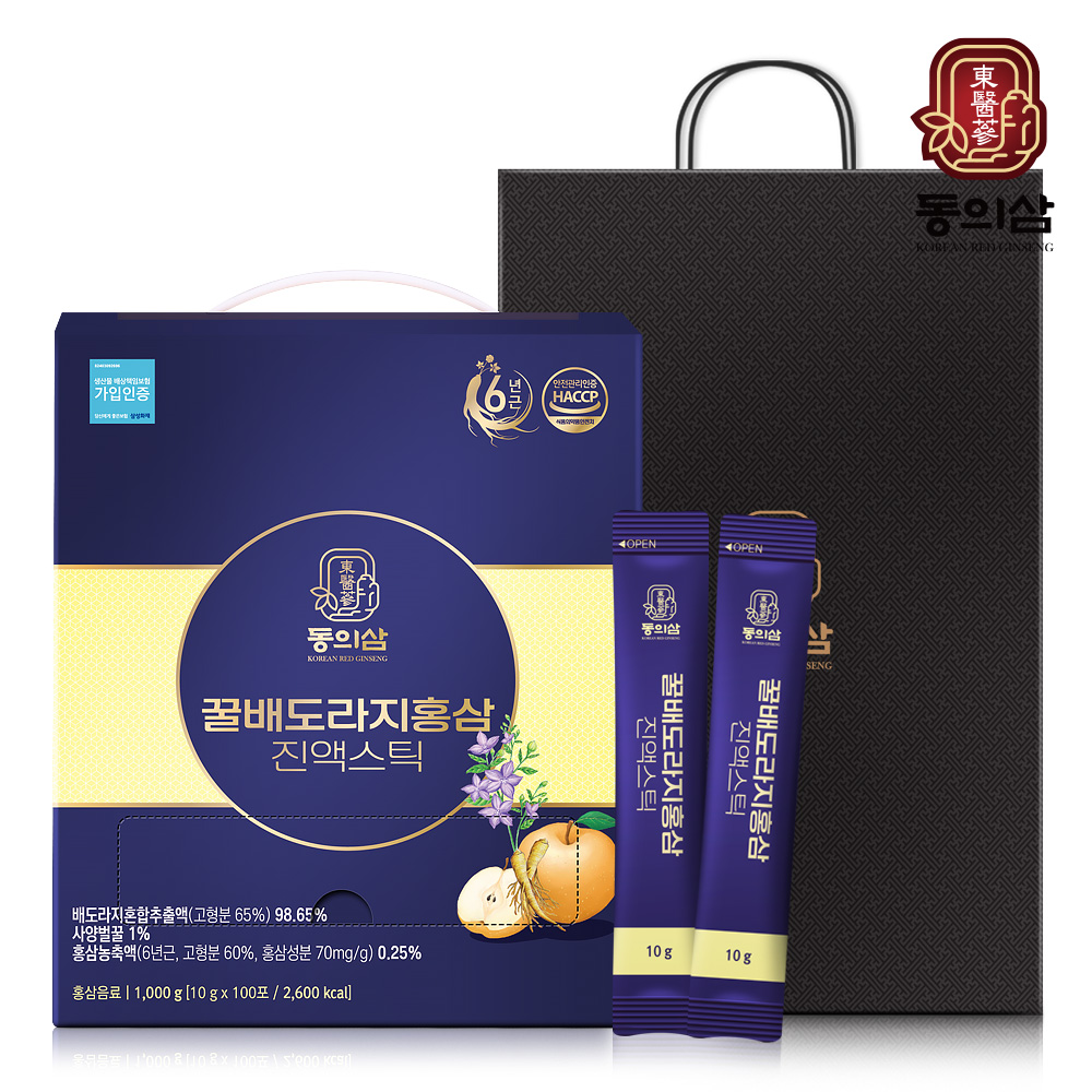 [동의삼] 꿀배도라지홍삼 진액스틱 10g x 100포[A0934]