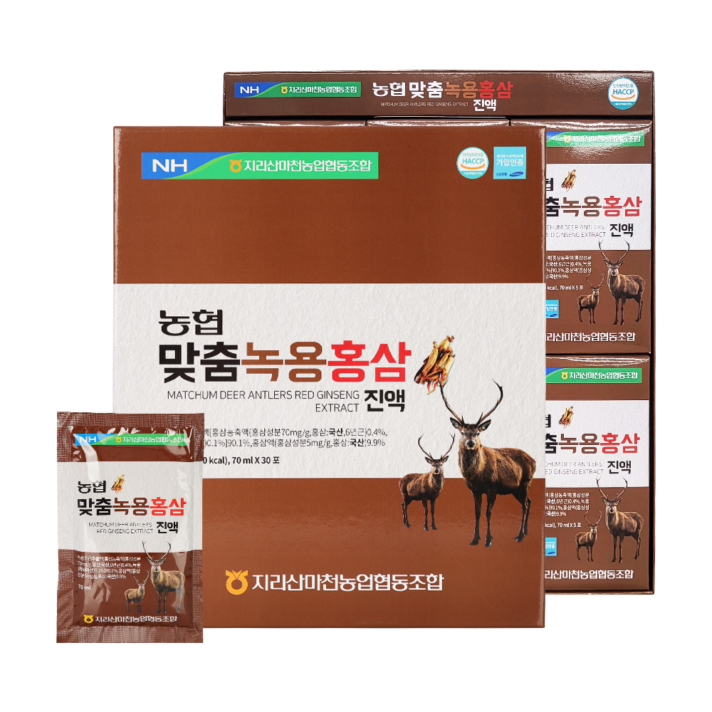 지리산마천농협 맞춤녹용홍삼진액 70ml x 30포[A0950]