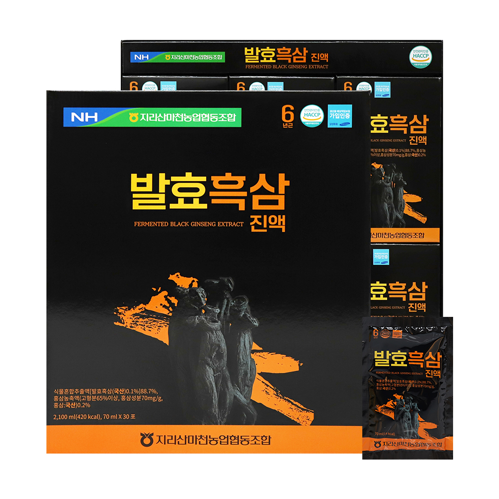 지리산마천농협 발효흑삼진액 70ml x 30포 [A0747]