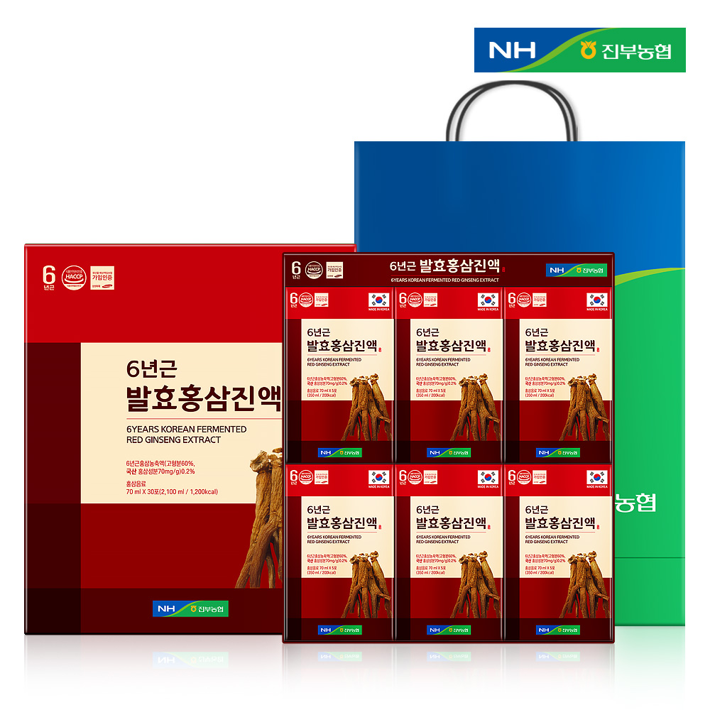 진부농협 6년근 발효홍삼진액 70ml x 30포[A1002]