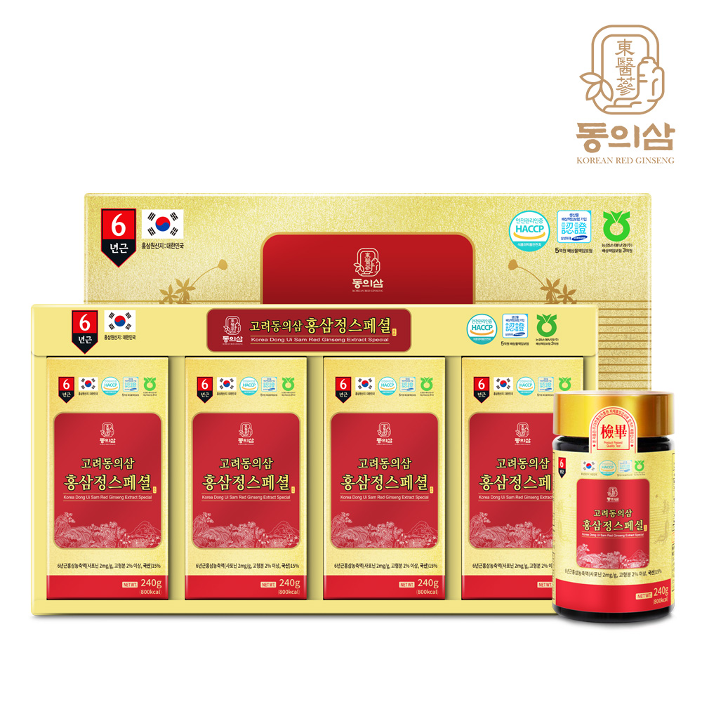 동의삼 고려동의삼 홍삼정스페셜(4P) 240g x 4병 [A1047]