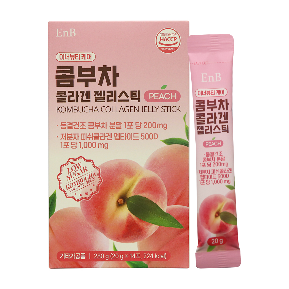 이엔비 콤부차 콜라겐 젤리스틱(피치) 20g x 14포 [A1089]