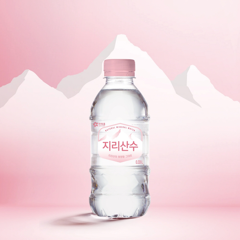 [아워홈] 지리산수 핑크 미니 생수 330mlx60병
