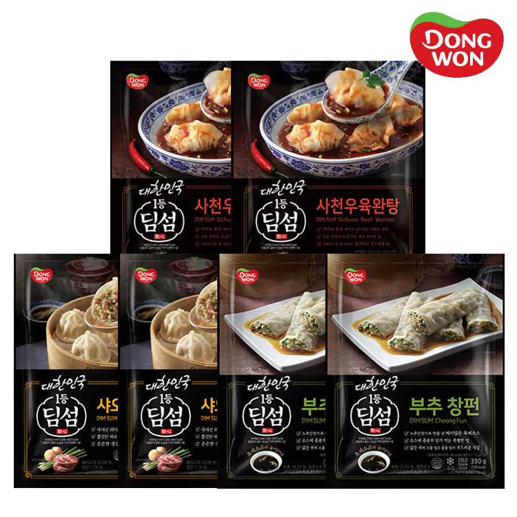 [동원] 딤섬 부추창펀 390g 2봉 + 샤오롱바오 390g 2봉 + 사천우육완탕 336g 2봉