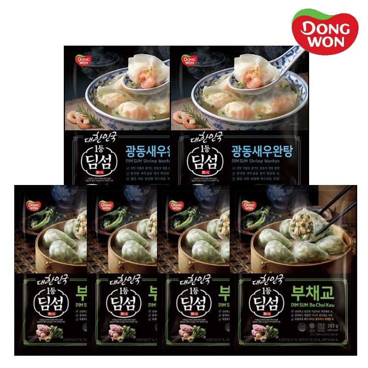 [동원] 딤섬 부채교 283g 4봉 + 광동새우완탕 294g 2봉