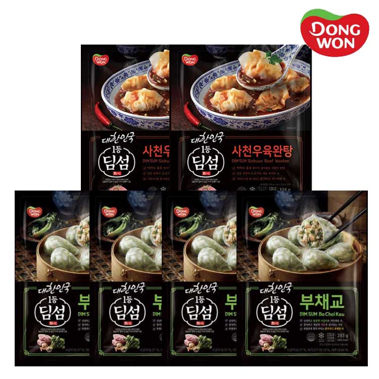 [동원] 딤섬 부채교 283g 4봉 + 사천우육완탕 336g 2봉