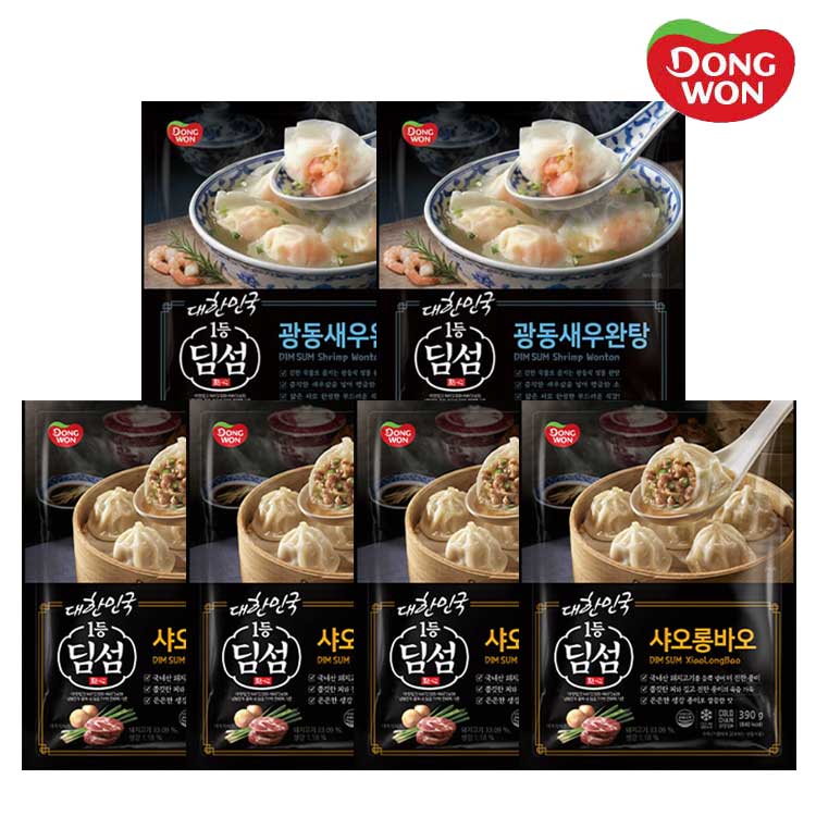 [동원] 딤섬 샤오롱바오 390g 4봉 + 광동새우완탕 294g 2봉