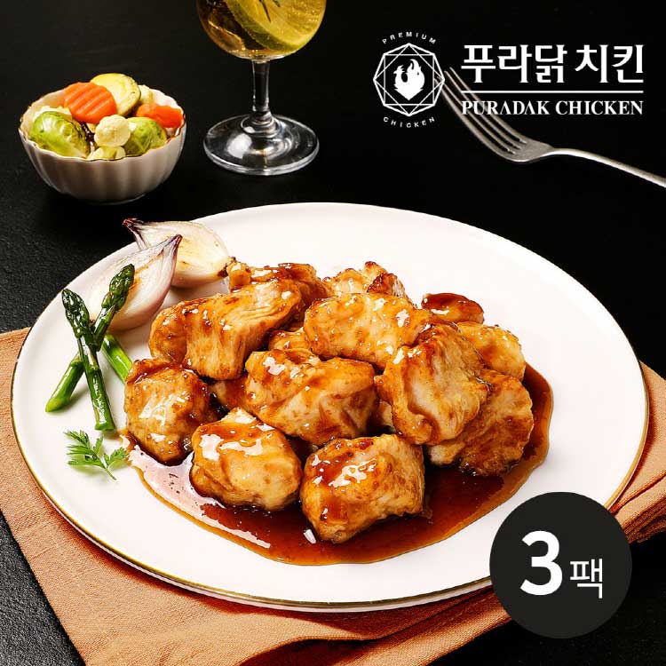 [푸라닭] 한입 쫄깃 닭가슴살 파불로 100g 3팩