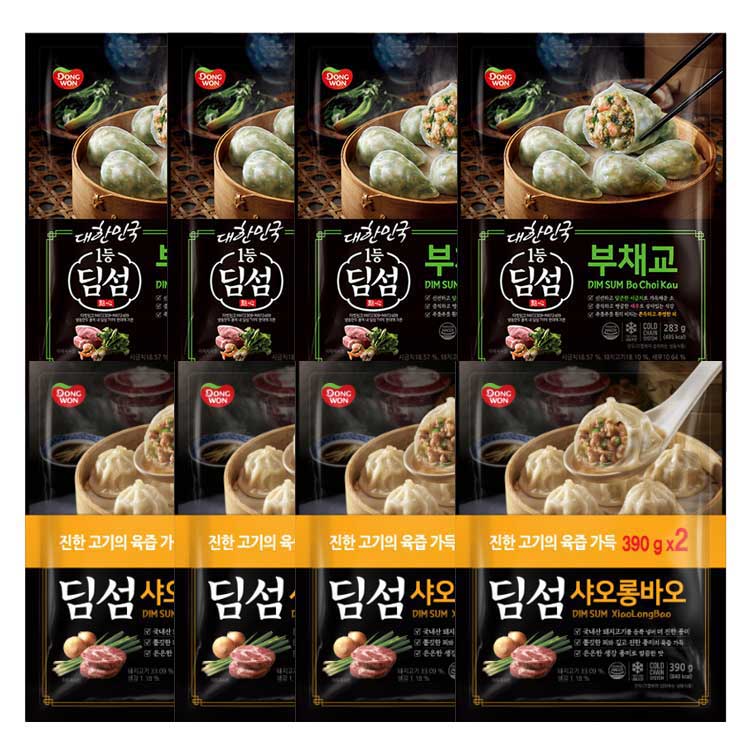 [동원] 딤섬 부채교 283g 4봉 + 샤오롱바오 390g 4봉