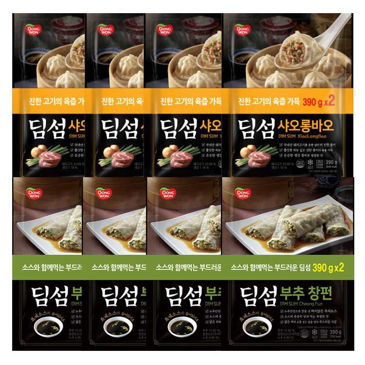 [동원] 딤섬 부추창펀 390g 4봉 + 샤오롱바오 390g 4봉