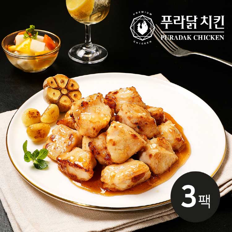 [푸라닭] 한입 쫄깃 닭가슴살 매드갈릭 100g 3팩