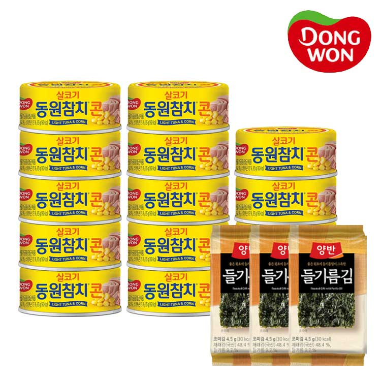 [동원] 콘참치 85g 14캔 + 양반 들기름김 3봉