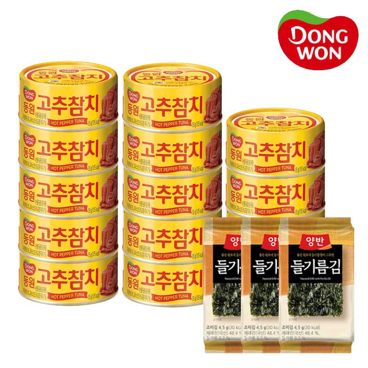 [동원] 고추참치 85g 14캔 + 양반 들기름김 3봉