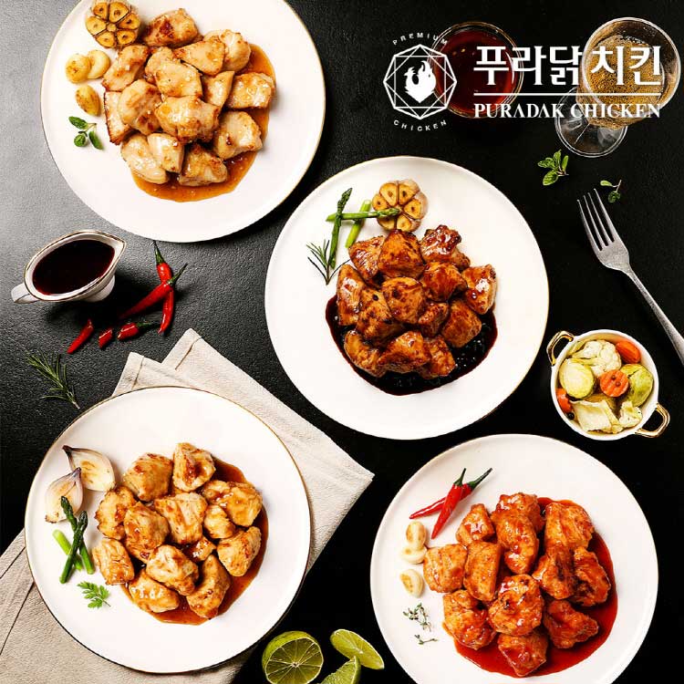 [푸라닭]  한입쫄깃 닭가슴살 100g 8팩 패키지(맛별 2팩씩)