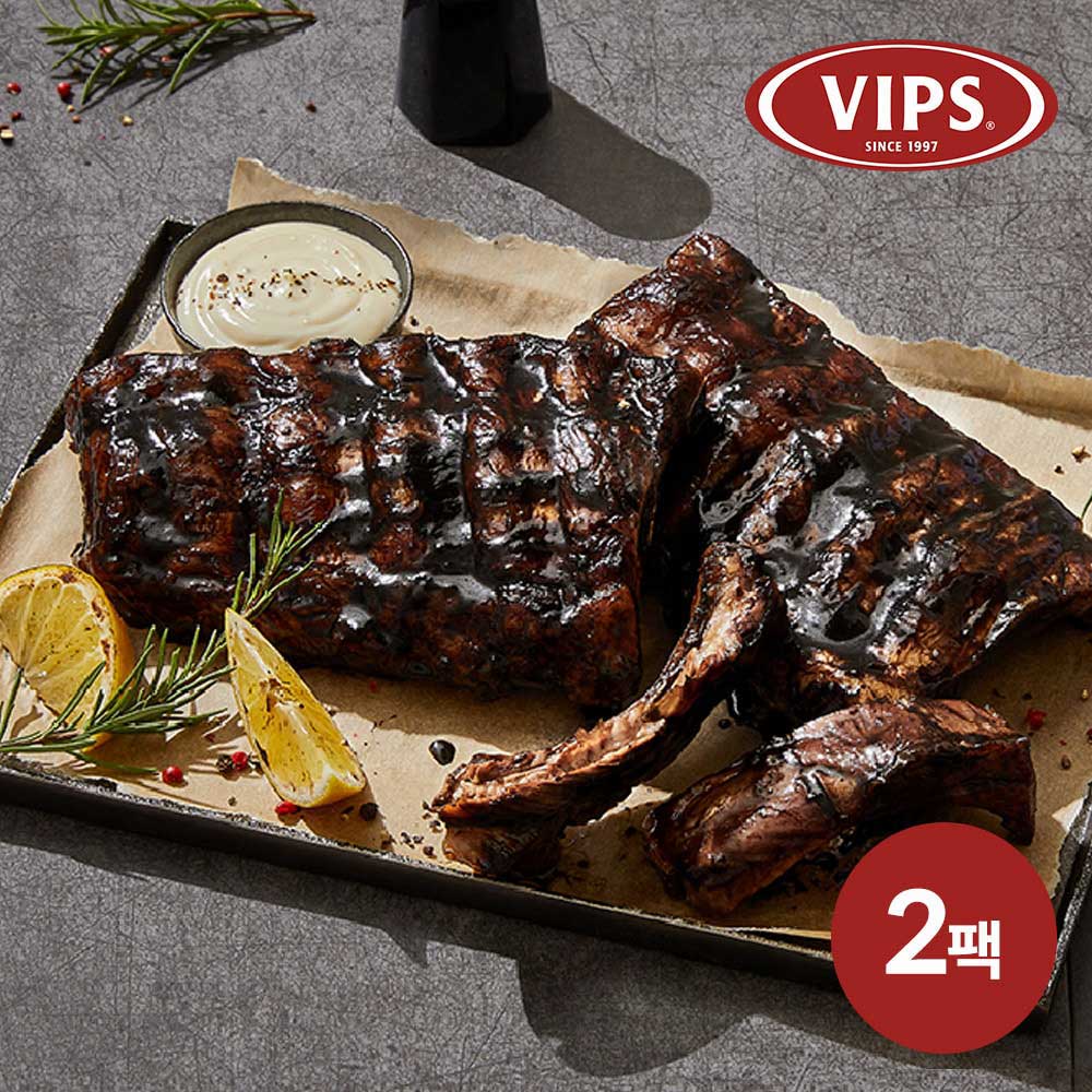 [빕스] 블랙바비큐폭립 500g 2팩