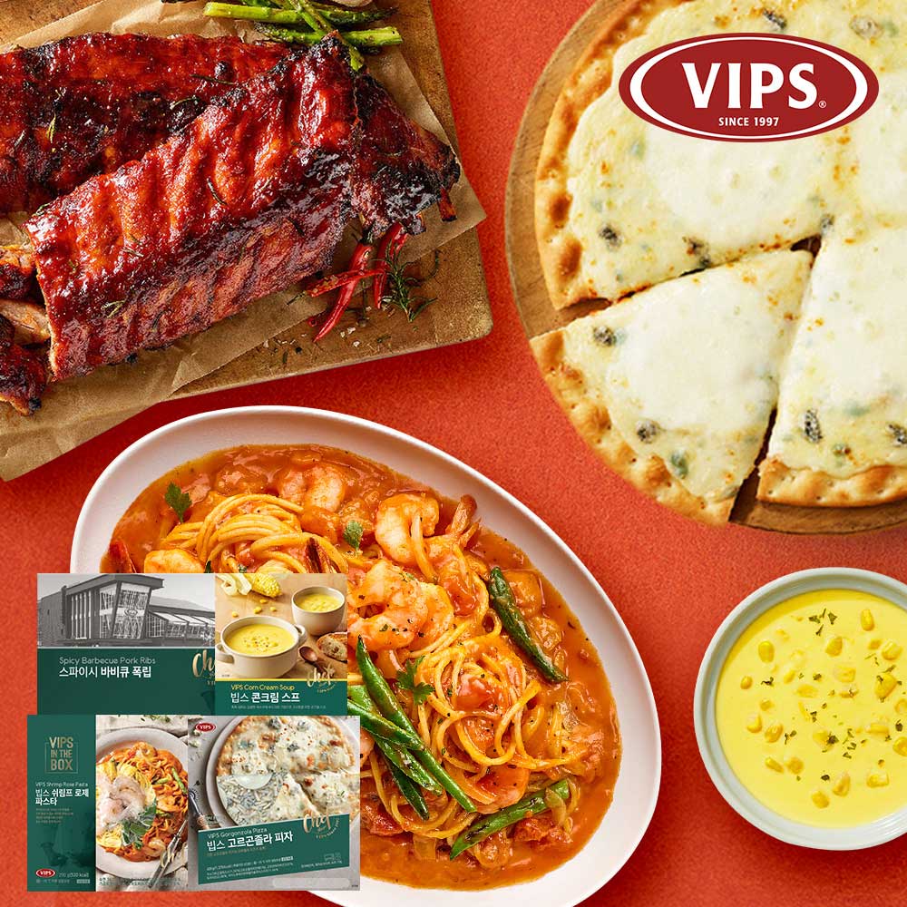 [빕스] 스파이시 4종 패키지 (스파이시폭립1+쉬림프로제파스타1+고르곤졸라피자1+콘크림스프1)