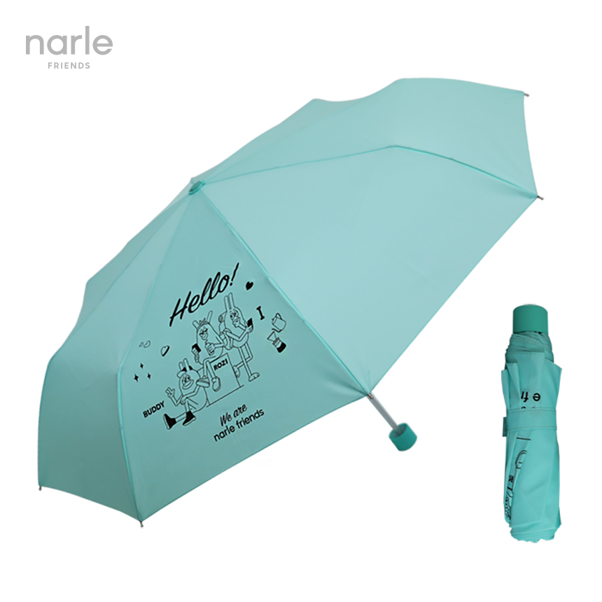 [만원의행복][나를프렌즈] 3단 수동우산 민트
