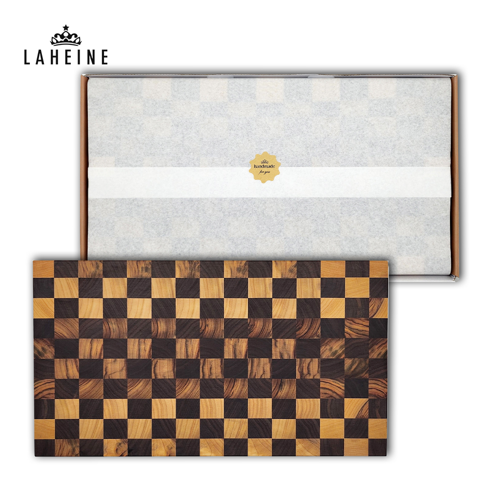 [라헨느] 수공방 엔드그레인 도마 (핸들케이스 포함)