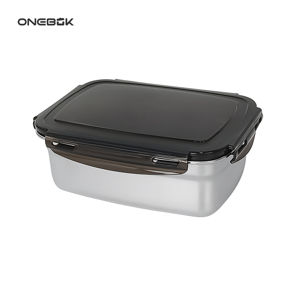 [ONEBOK] 원복 스테인레스 밀폐용기 직사각형 1350ml
