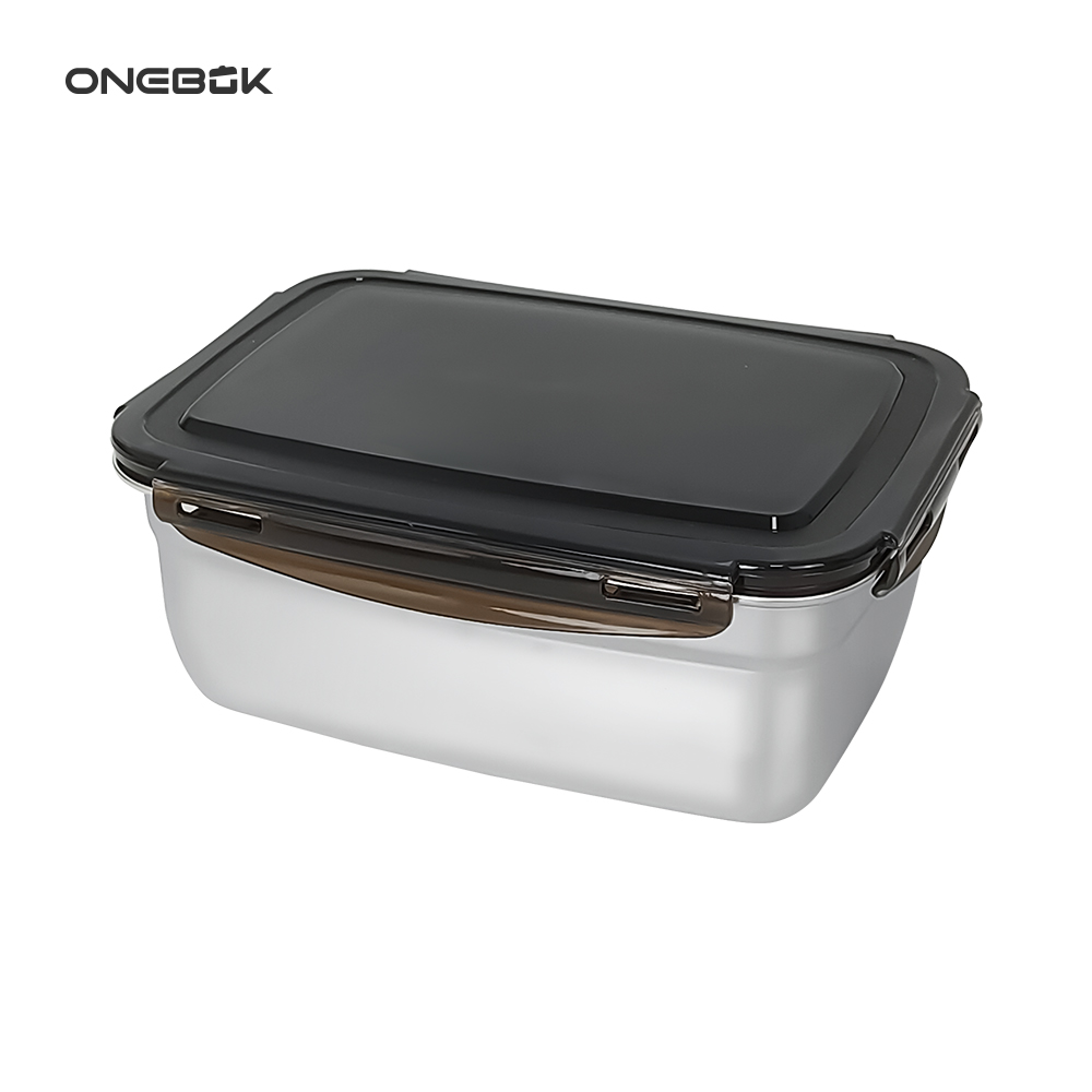 [ONEBOK] 원복 스테인레스 밀폐용기 직사각형 1850ml