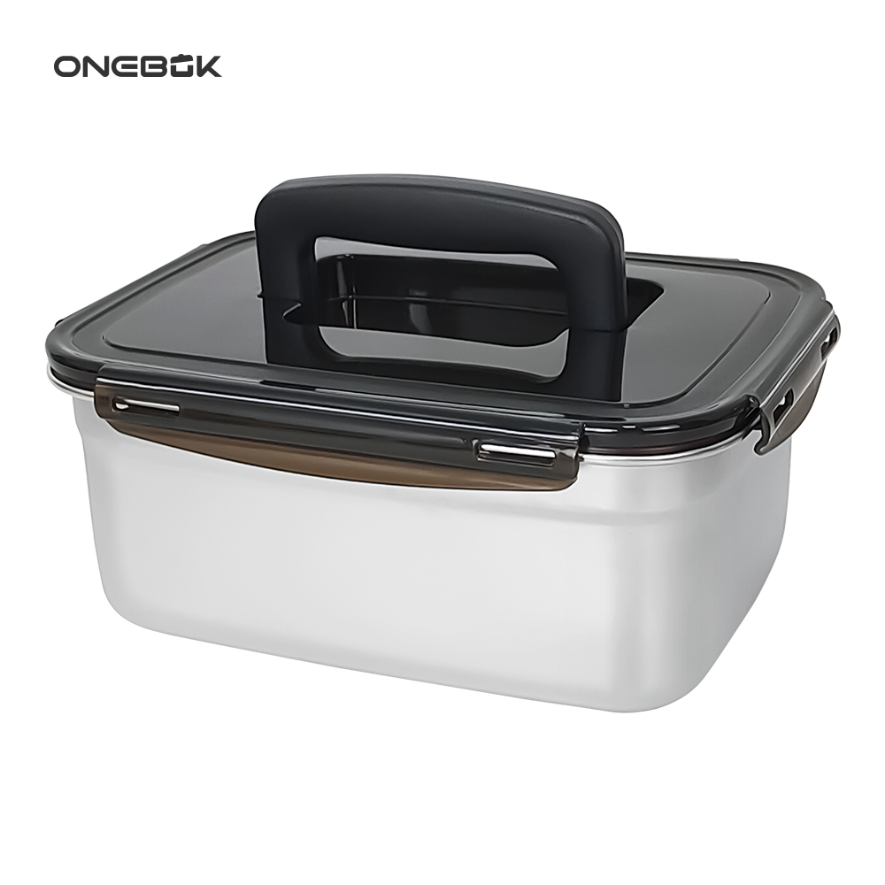 [ONEBOK] 원복 스테인레스 밀폐용기 손잡이형 3500ml