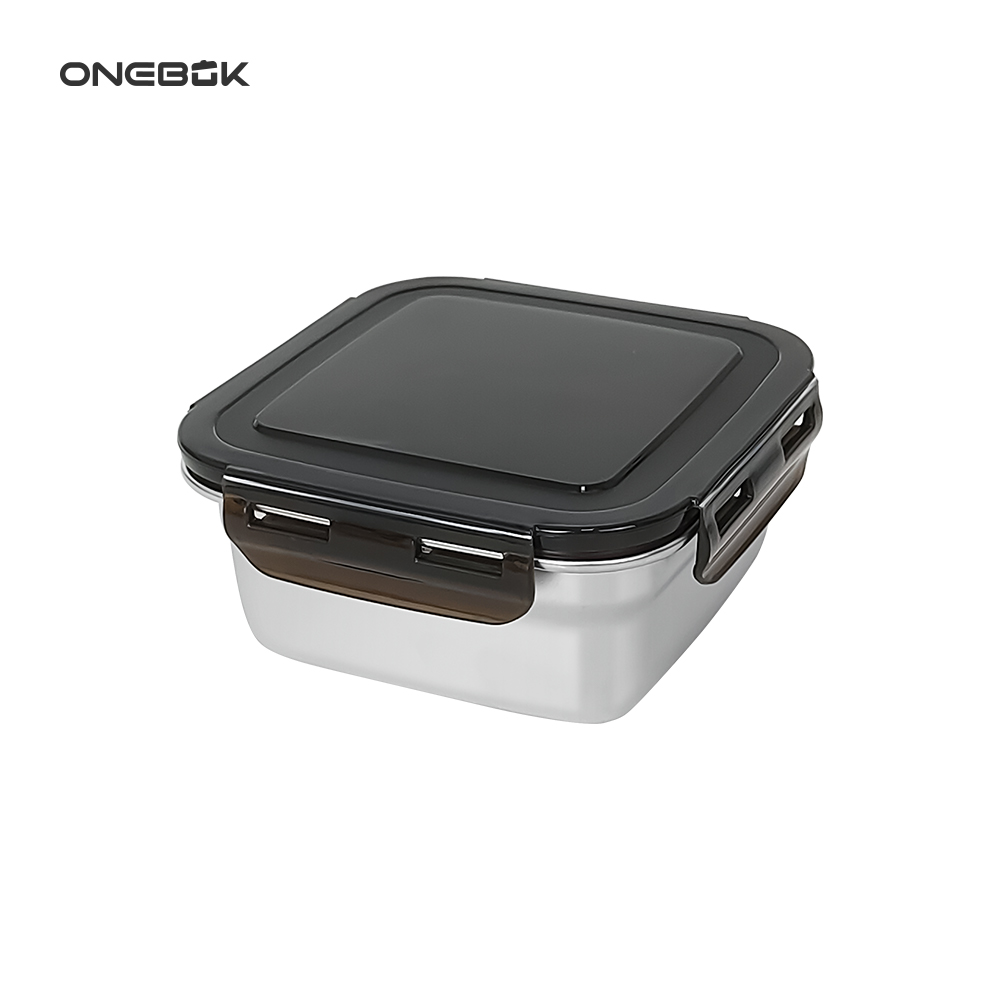 [ONEBOK] 원복 스테인레스 밀폐용기 정사각형 550ml