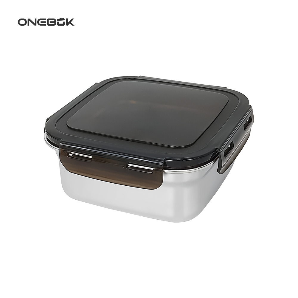 [ONEBOK] 원복 스테인레스 밀폐용기 정사각형 900ml