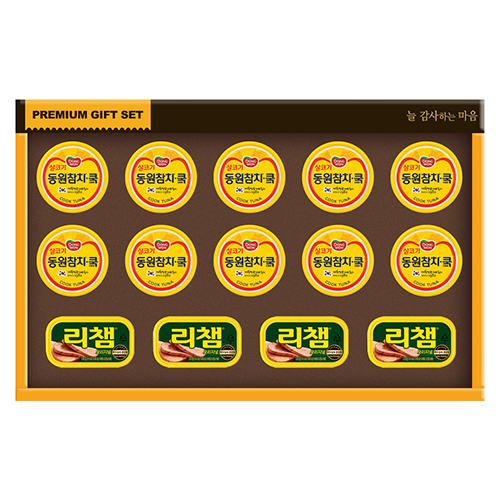 [동원] 행복 21호 (동원 쿡참치 85g x 10, 리챔 오리지널 120g x 4)