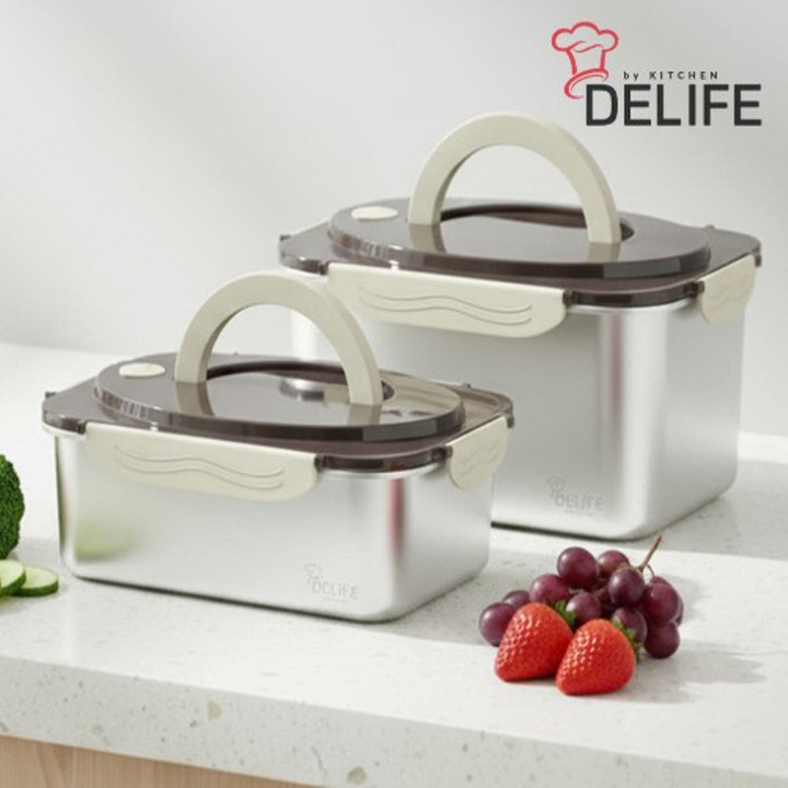 [디라이프] 프레시 큐브 밀폐용기 2종세트 DLA-FC1721S