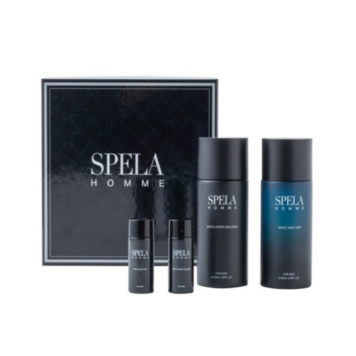 [한독화장품] 스펠라 옴므 스킨-로션 2종+휴대용 2종 세트 (쇼핑백 포함)