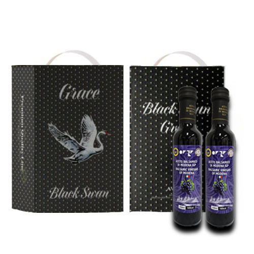 [아보아칸] 발사믹선물세트 블랙스완(모데나 발사믹 식초250ML*2EA)+손잡이박스