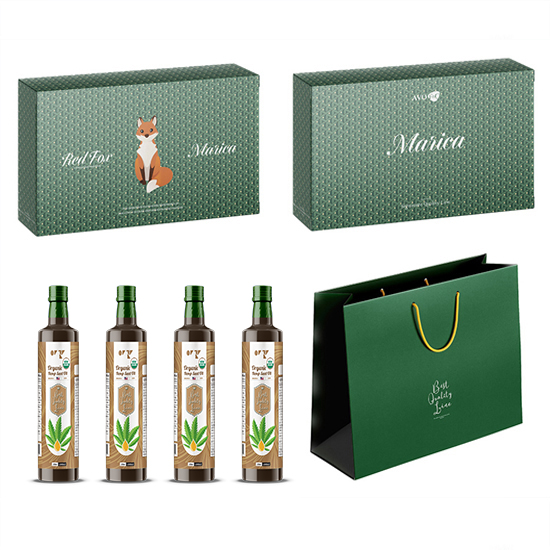 [아보아칸] 레드폭스(대마종3) 유기농 대마종자유 250ML*3EA 선물세트+선물박스+쇼핑백증정