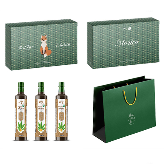 [아보아칸] 레드폭스(대마종4) 유기농 대마종자유 250ML*4EA 선물세트+선물박스+쇼핑백증정