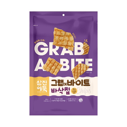 [삼진어묵] 그랩어바이트 바삭칩 80g 3개입
