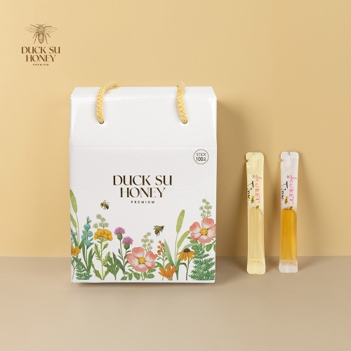 [덕수벌꿀] 국내산 사양스틱꿀 100포