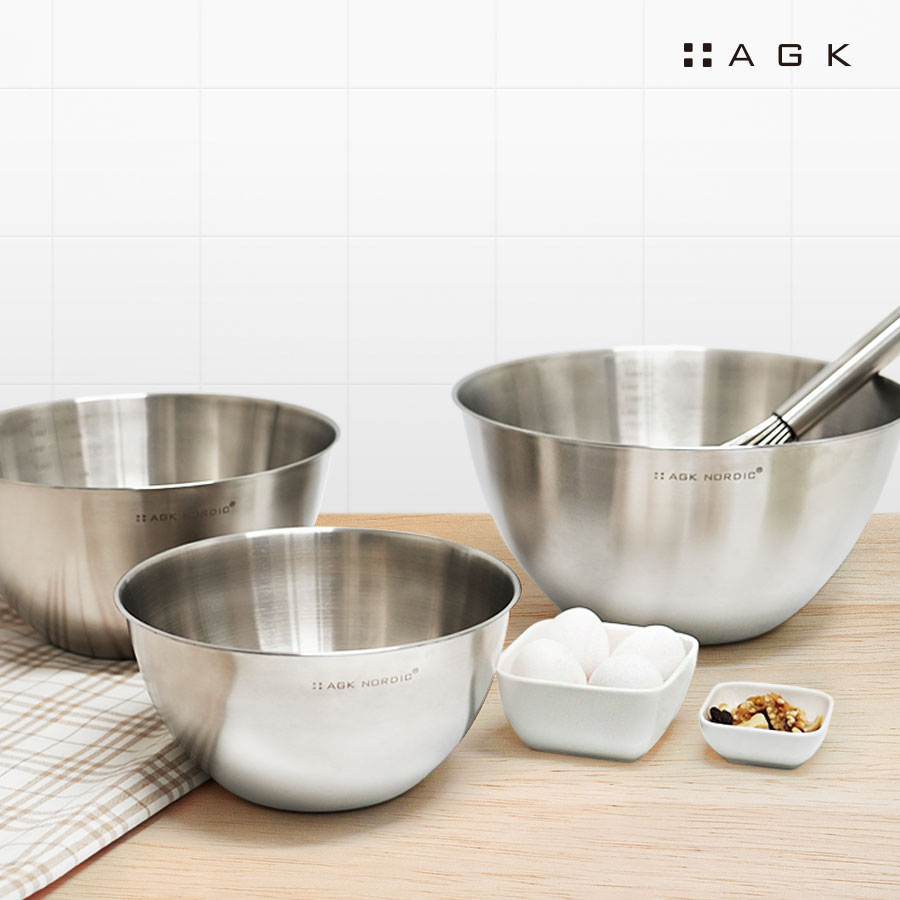 [AGK NORDIC] 에델바이스 스테인레스 믹싱볼 3SET