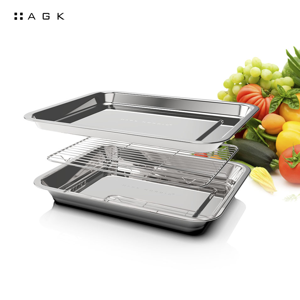 [AGK NORDIC] 핸디 스테인레스 스틸 트레이 3종