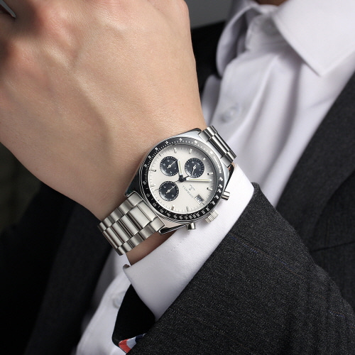 [토르소] 아스펙트 크로노그래프 남성 메탈 워치 T506M-SSS