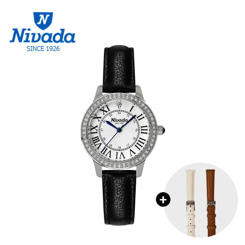 [니바다] 체인저블 여성 가죽손목워치 3014 (가죽밴드 추가 증정)