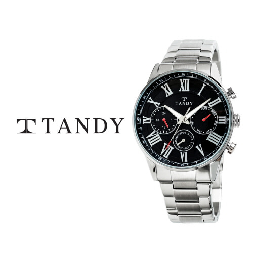 [탠디] 클래식 남성 멀티펑션 메탈워치 3713 블랙