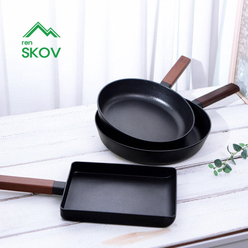 [렌스코브] 쏠러스 IH 인덕션 후라이팬24cm+28cm+사각후라이팬24cm