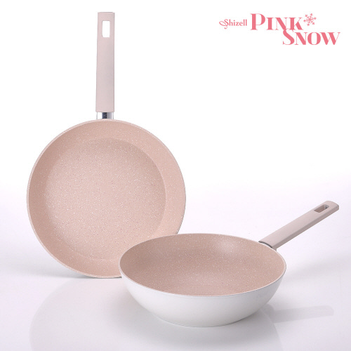 [쉬젤] 핑크스노우 IH 프라이팬2종세트(28프라이팬/28궁중팬)