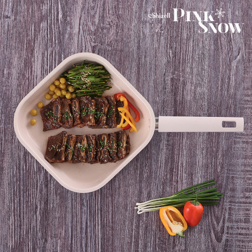 [쉬젤] 핑크스노우 IH 엣지스퀘어팬_29cm