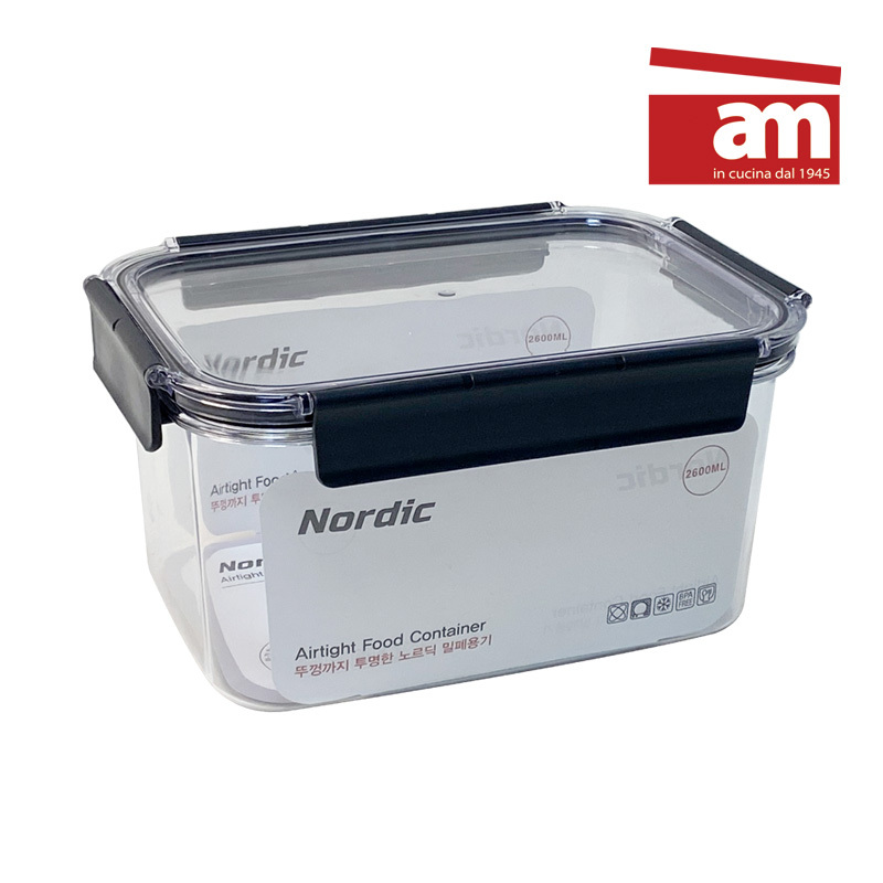 [이태리 am] 노르딕 밀폐용기(2600ml) Am-NM-2600