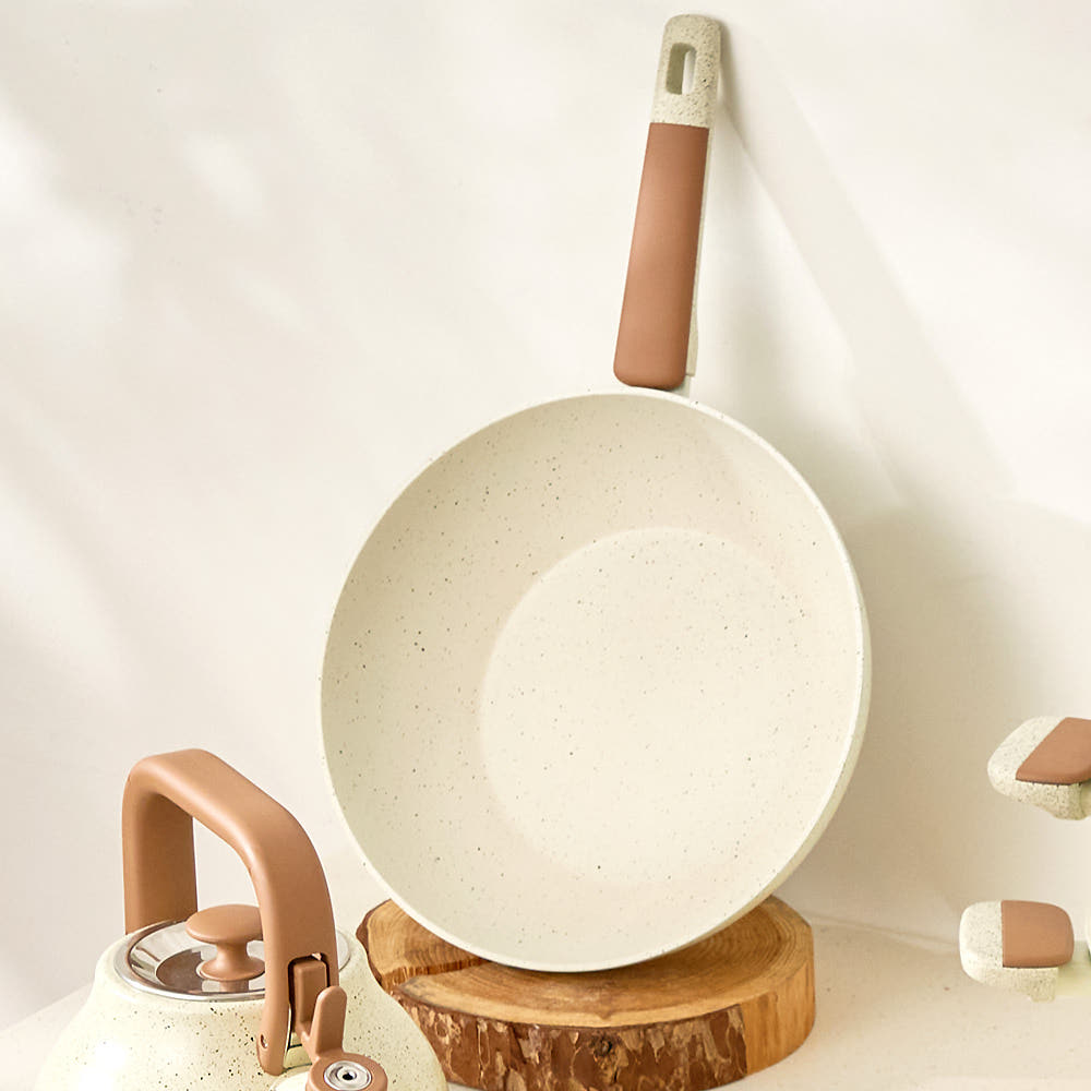[DELLAGO] 바닐라빈 IH 세라믹 궁중팬 28CM 
