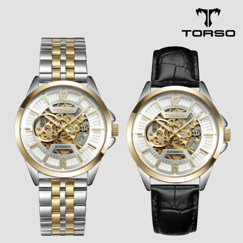 [토르소]제피로스 스켈레톤 오토매틱 워치 (가죽 스트랩 증정)T605M-GSC